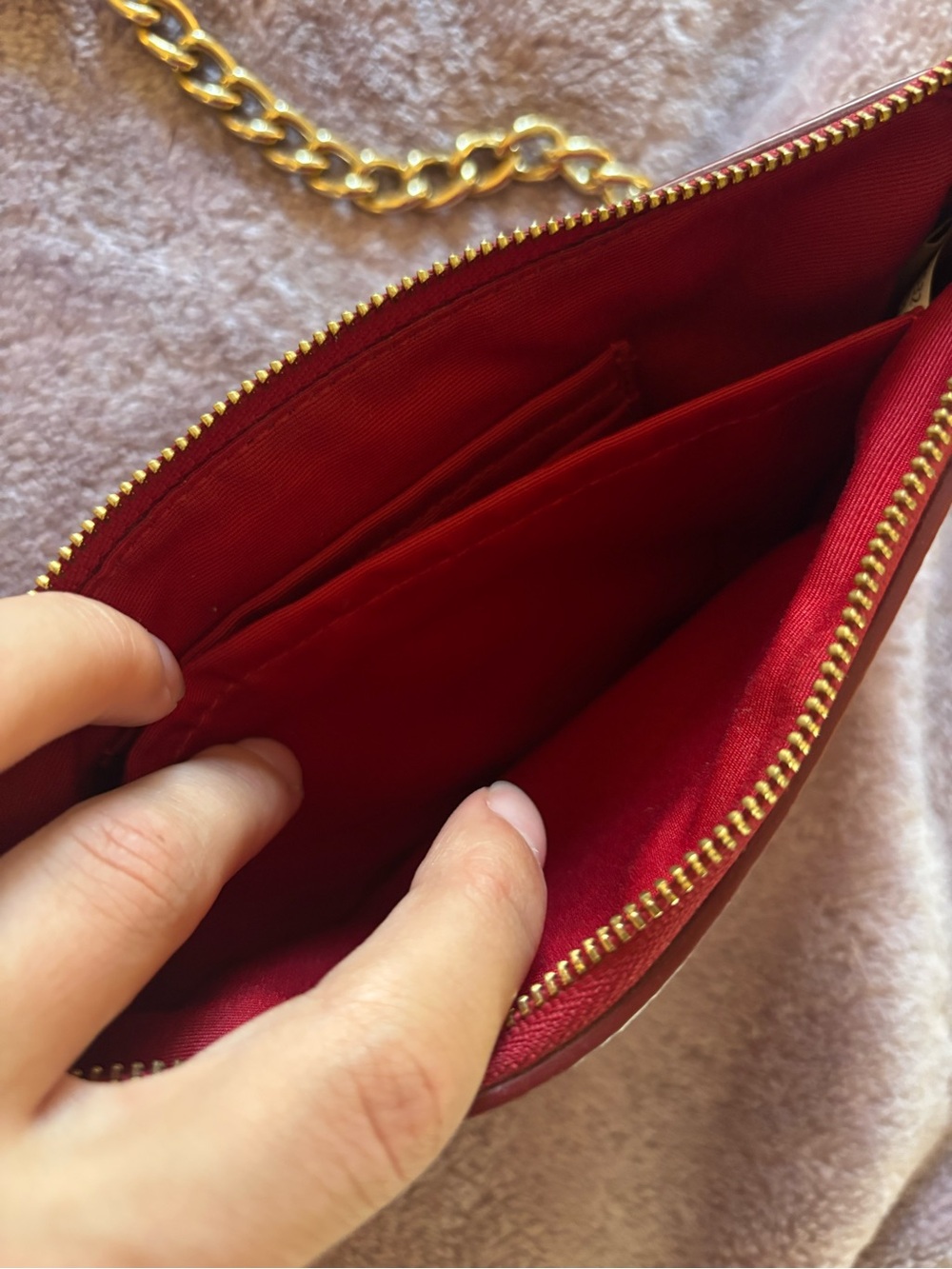 WORN ONCE COACH SMALL RED CROSSBODY BAG - Picture 7 of 16